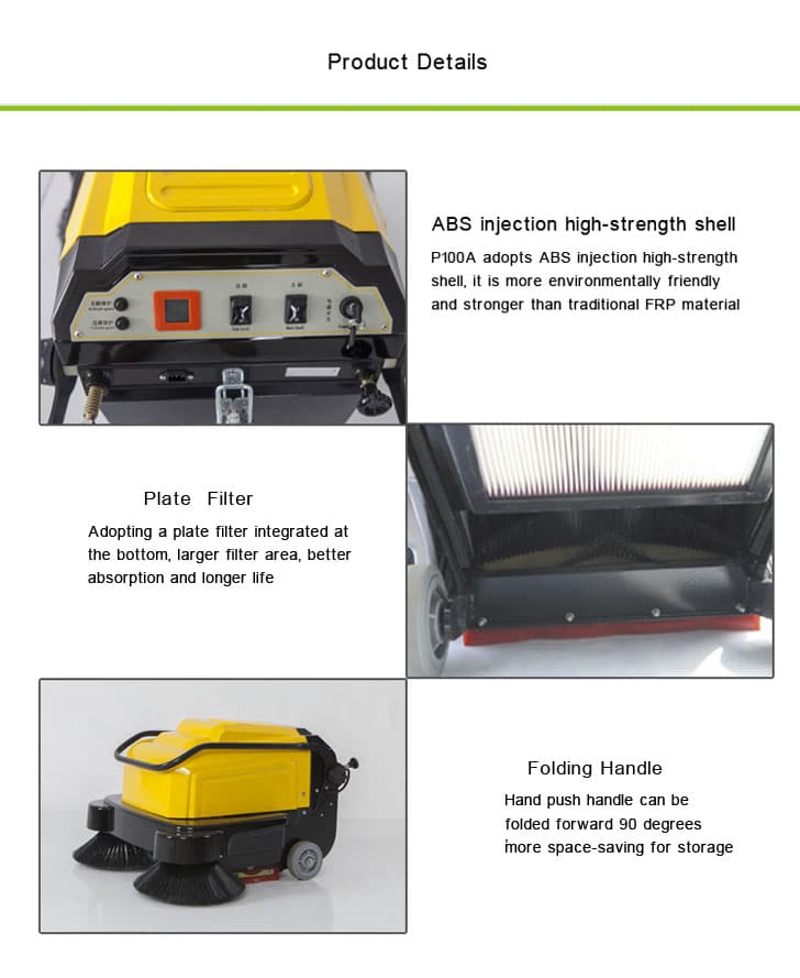 Product details walk behind road sweeper